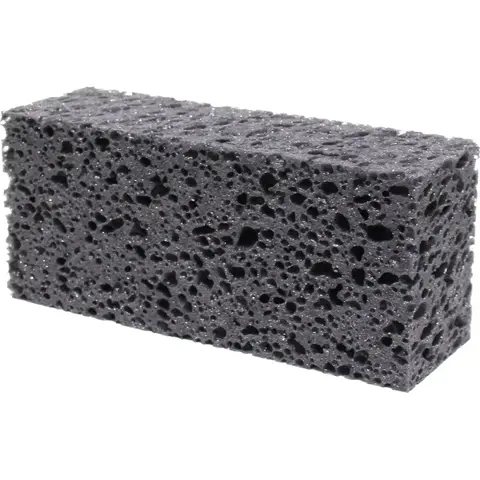 Shine Systems Black Sponge - чёрная крупноячеистая губка для мойки кузова автомобиля 20*12*6см