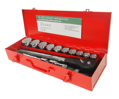 JTC-T615M - Набор головок торцевых 3/4" 12-ти гранных 22-50мм 14 предметов в кейсе JTC - В комплекте:


Трещеточная рукоятка 500 мм - 1 шт.
Т-образный вороток с плавающей головкой 450 мм  1 шт.
Удлинитель 100 мм (4")  - 1 шт.
Удлинитель 800 мм (8")  - 1 шт.
Головки 12 граней  - 10 шт. 22, 24, 27, 30, 32, 36, 38, 41, 46, 50 мм.