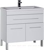 Aquanet 287673 Тумба с раковиной Верона 90 белый (напольная 1 ящик 2 дверцы, раковина Aquanet) (287673)