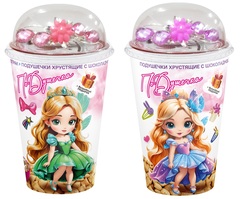 STARSKIDS  ПоДушечка подушечки хрус с шоколадной начинкой с игрушкой (70г1*24шт)