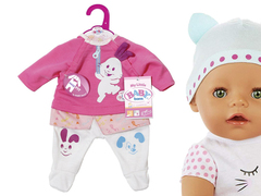 Одежда для куклы my little Baby Born розовый костюмчик