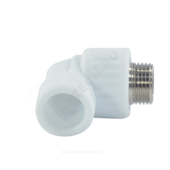 Угольник PP-R комбинированный белый Дн 25х1/2" НР VALFEX 10126125