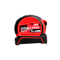 Рулетка Beorol, двухсторонняя шкала, с автостопом, обрезиненная, 5 м x 25 мм