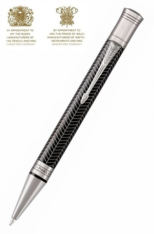 Ручка шариковая Parker Duofold Prestige, K307 Black Chevron RT (1945414)