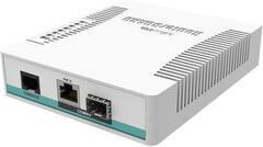 MikroTik Cloud Router Switch 106-1C-5S with QCA8511 400MHz CPU, 128MB RAM, 1x Combo port (Gigabit Ethernet or SFP), 5 x SFP cages, RouterOS L5, desktop case, PSU