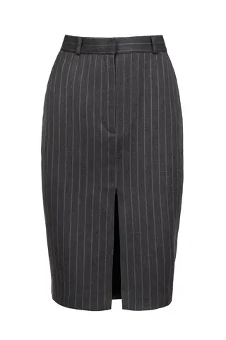 "Office core" Юбка в полоску с разрезом
