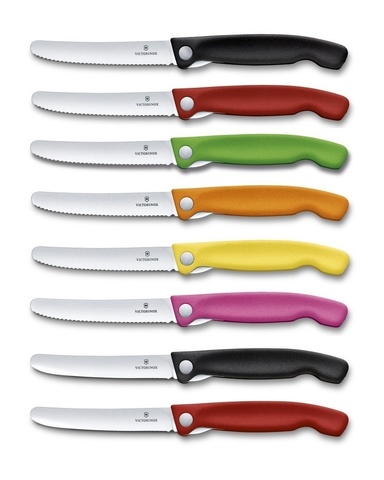 Нож кухонный складной Victorinox Classic, 110 mm, Wavy Edge, Pink (6.7836.F5B)