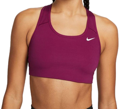 Бюстгальтер спортивный Nike Swoosh Bra Non Pad W - sangria/white