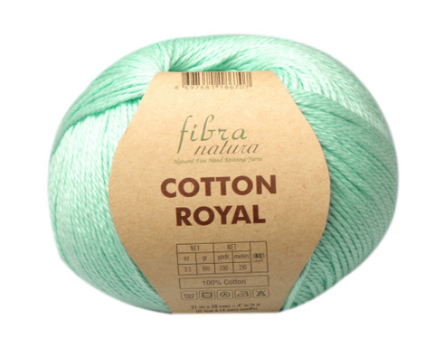 Пряжа Fibra Natura Cotton Royal 720 мята (уп. 5 мотков)