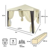 Тент шатер ротанговый Green Glade 3x3