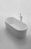 BelBagno BB71-1600-W0 Отдельностоящая, овальная акриловая ванна в комплекте со сливом (донным клапаном) цвета хром, без перелива 1600x750x600