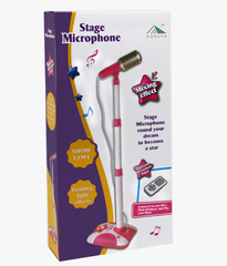 Микрофон на подставке синий с мп3 и подключ , размер 43*21