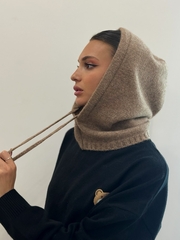 Капор из шерсти и кашемира в цвете капучино