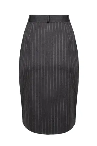 "Office core" Юбка в полоску с разрезом