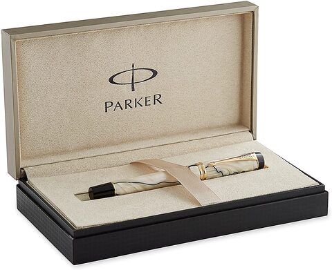 Ручка-роллер Parker Duofold T186 Pearl & Black (S0767520)