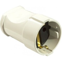 Штепсель 1гн с/з белый Makel