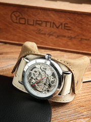 Часы скелетоны женские механические Cowboy YOURTIME