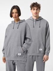 Толстовка Alpha Industries Essential Hoodie Medium Charcoal Heather (Серая)