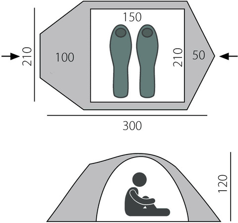 Картинка палатка туристическая Btrace Talweg 2+  - 2