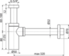 Сифон для умывальника DN32 DESIGN цельнометаллический, круглый, белый,  арт.A400B AlcaPlast