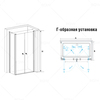 RGW 04083799-011 Душевой уголок RGW PA-37 (PA-04 + Z-050-1+держ.) Хром Прозрачное