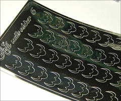 Металлизированные наклейки Arti nails Stiker цвет серебро №6
