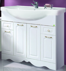 Тумба Классика с умывальником Энигма 1000, 2 ящика, ольха белая