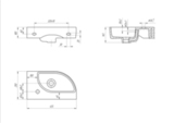 Раковина CAMEO 45 левая
