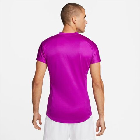 Теннисная футболка мужская Nike Court Dri-Fit Challenger Top SS Rafa - red plum/washed teal