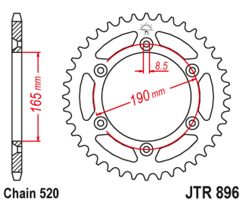 Звезда ведомая JTR896-45