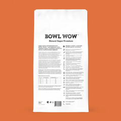 BOWL WOW сухой корм для собак средних пород с ягненком, индейкой, рисом, морковь 2 кг