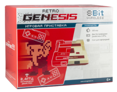 Retro Genesis 8 Bit Wireless + 300 игр (AV кабель, 2 беспроводных джойстика)