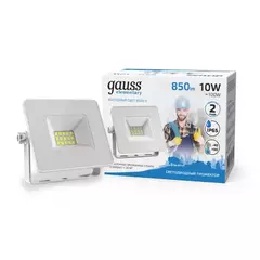 Прожектор Gauss LED Elementary 10W 850lm IP65 6500K белый 613120310