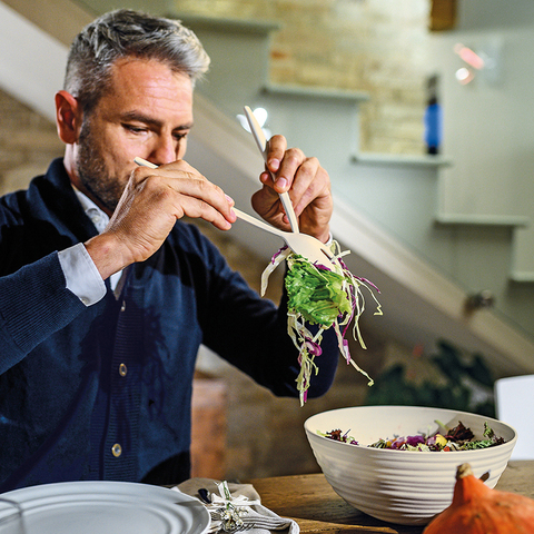 Приборы для салата Guzzini Tierra черные