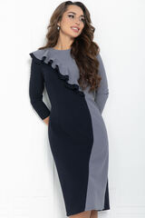 Платье Эванесса (серо-синие) П12745-35М LT Collection