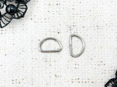 Полукольцо металлическое, ш. 1 см, 2 мм, никель