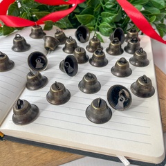 Колокольчик металлический, для декора и творчества, диаметр 2 см, цвет бронза, набор 25 шт.