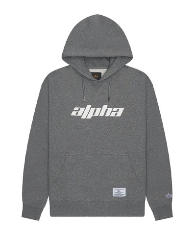 Толстовка Alpha Industries Alpha Logos Hoodie Medium Charcoal Heather (Серый)