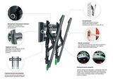 Кронштейн ONIX C1-T 14-45 дюймов для телевизора наклонный, настенный, для монитора, крепление для телевизора на стену, для ТВ черный