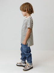 фуфайка  для мальчика  КР 302216/теплое молоко,полоска к620