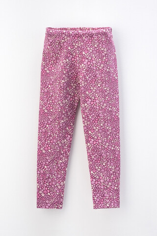 бриджи  для девочки  КР 4074/насыщенная клюква,осенний сад к405