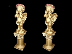 Силиконовый молд Ангелочек с букетом № 34