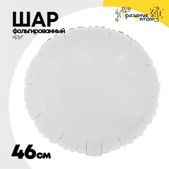 
          Шар фольгированный Круг 46 см (Белый)