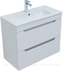 Aquanet 354989 Тумба с раковиной Практика 80 2 ящ. цв.белый глянец (354989)