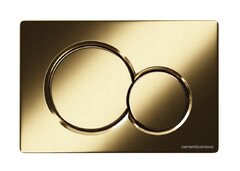Ceramica Nova CN12-003BG Кнопка смыва Balance, клавиши Sphere, цвет брашированное золото фото