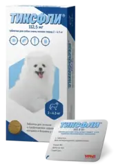 Тиксфли таблетки от блох и клещей для собак весом 2-4,5 кг