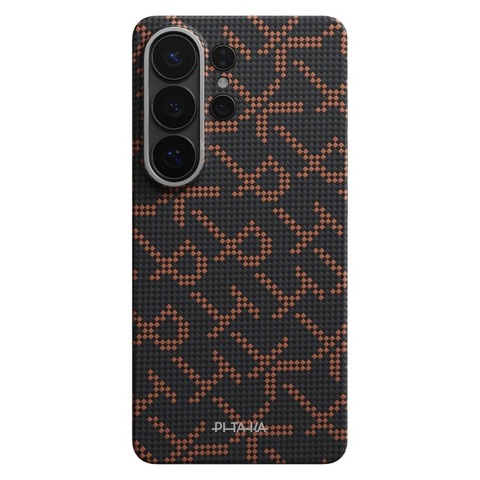 Чехол Pitaka Edge Case для Samsung S26 Ultra, Оранжево-чёрный | Orange Black