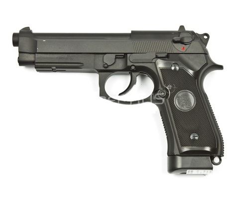 Страйкбольный пистолет M9A1, грин-газ, черный (KJW)