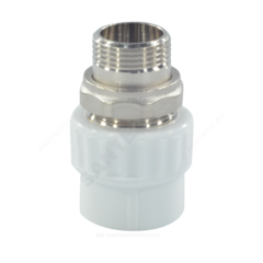 Муфта PP-R комбинированная разъемная белая Дн 25х1/2" НР для радиатора VALFEX 10159125