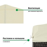 Тент шатер ротанговый Green Glade 3x3